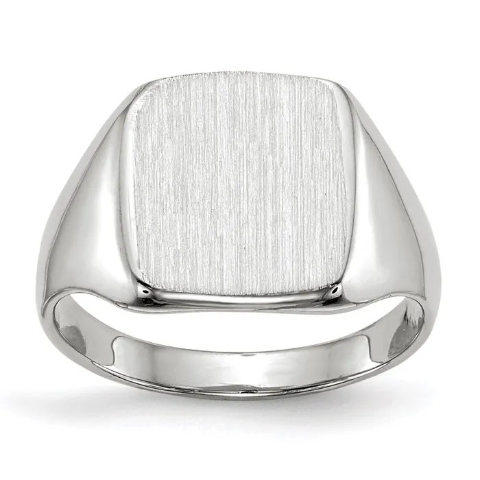 Goldia Rings 14k White Gold 110x105mm Closed Back Signet Ring