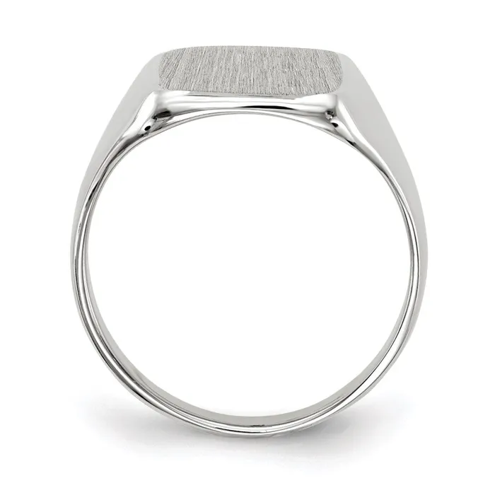 Goldia Rings 14k White Gold 110x105mm Closed Back Signet Ring
