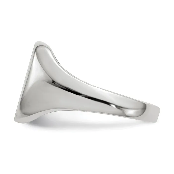 Goldia Rings 14k White Gold 110x105mm Closed Back Signet Ring