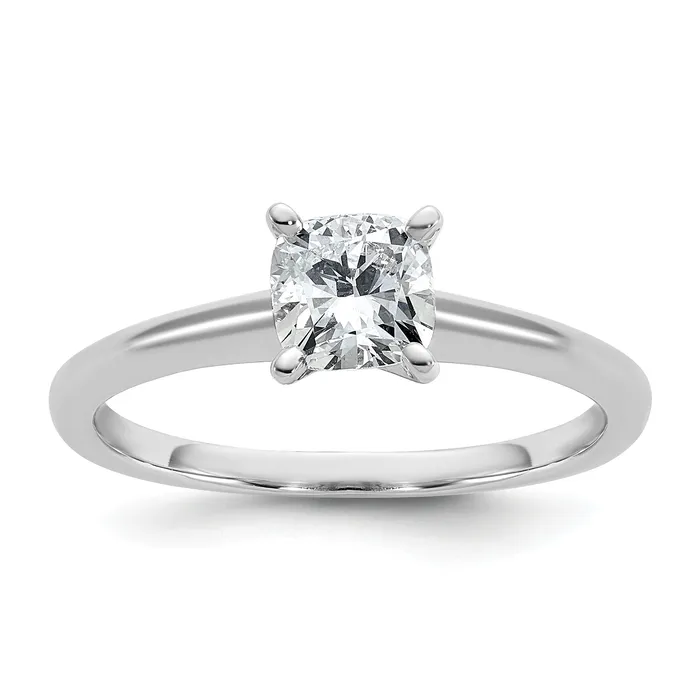 Goldia Rings 14k White Gold 34 Ct Certified Lab Grown Diamond VSSI G Cushion Solitare Engagement Ring