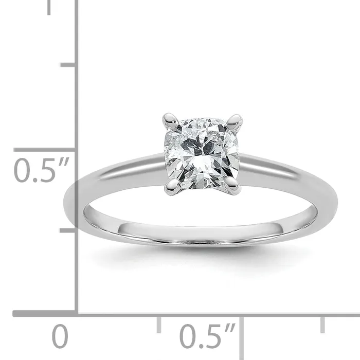 Goldia Rings 14k White Gold 34 Ct Certified Lab Grown Diamond VSSI G Cushion Solitare Engagement Ring