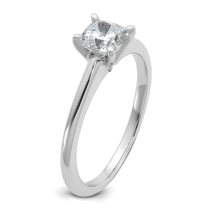 Goldia Rings 14k White Gold 34 Ct Certified Lab Grown Diamond VSSI G Cushion Solitare Engagement Ring