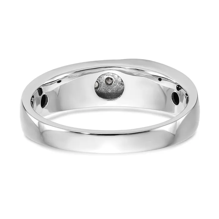 Goldia Rings 14k White Gold 7Stone 14 carat Diamond Complete Mens Band