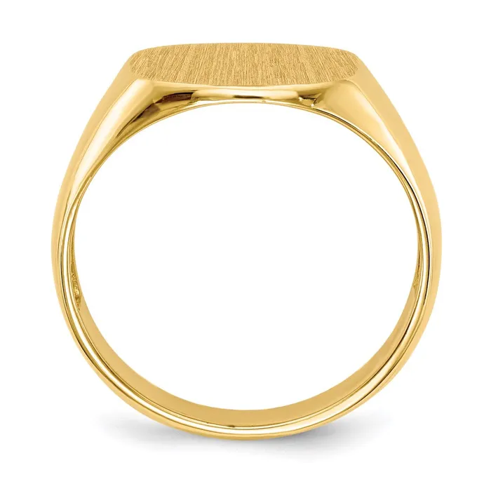 Goldia Rings 14K Yellow Gold 120x135mm Open Back Mens Signet Ring