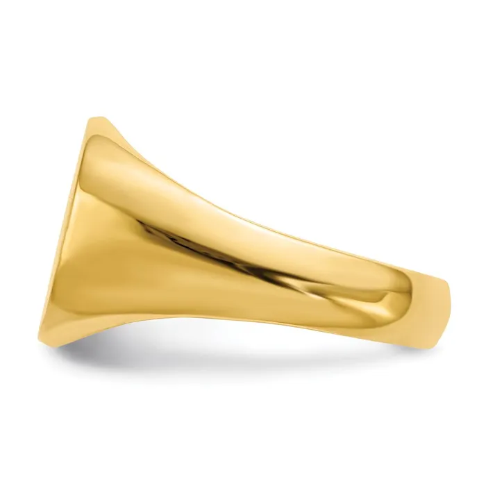 Goldia Rings 14K Yellow Gold 120x135mm Open Back Mens Signet Ring