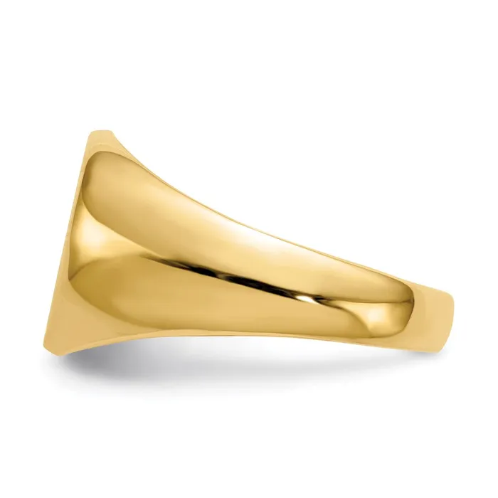 Goldia Rings 14K Yellow Gold 125x135mm Closed Back Mens Signet Ring