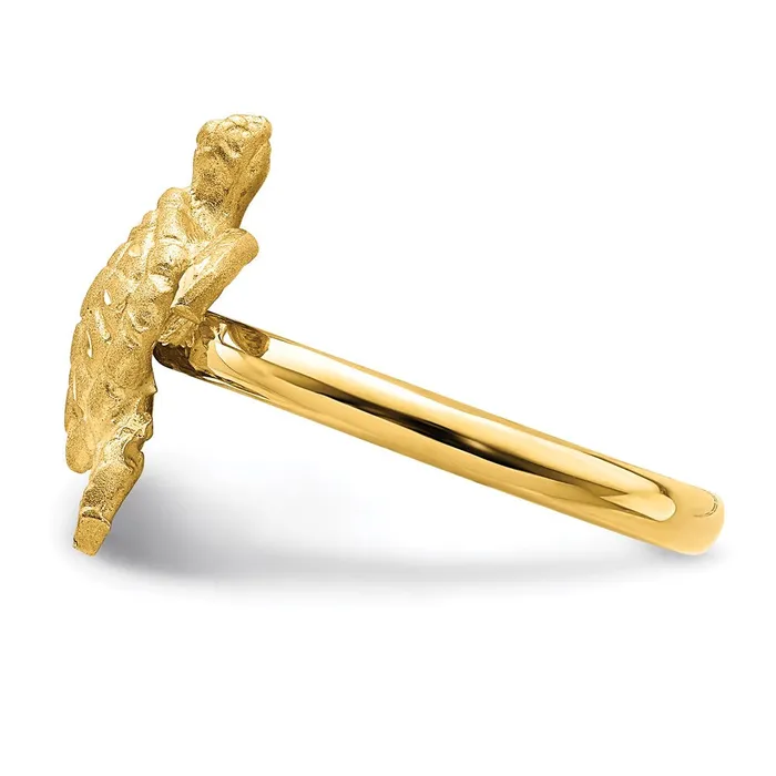 Goldia Rings 14K Yellow Gold Brushed u0026 Polished DC Turtle Ring