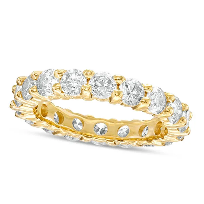 Goldia Rings 30 CT TW Natural Diamond 40mm Eternity Band in Solid 14K Gold