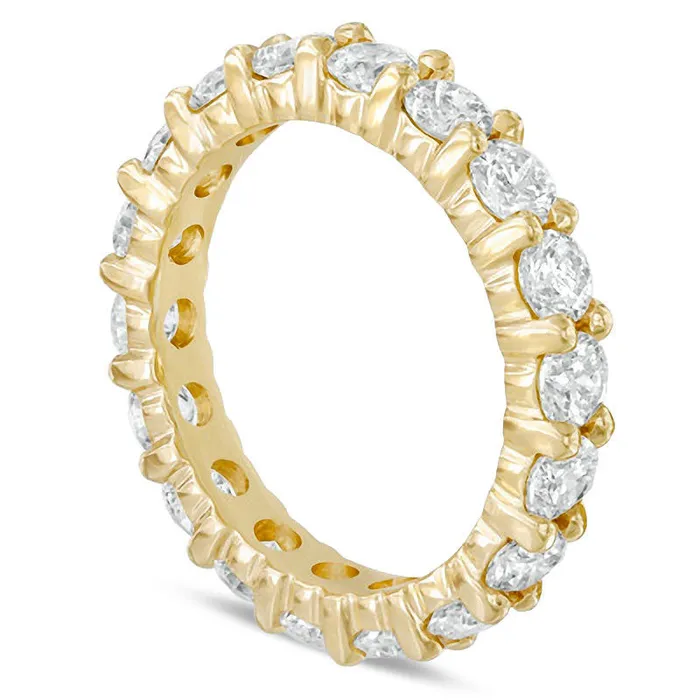 Goldia Rings 30 CT TW Natural Diamond 40mm Eternity Band in Solid 14K Gold