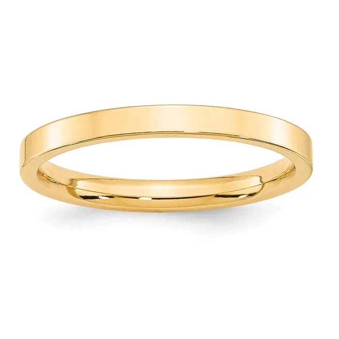 Goldia Rings Solid 10K Yellow Gold 25mm Standard Flat Comfort Fit MensWomens Wedding Band Ring Size 9