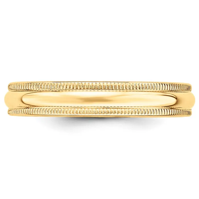 Goldia Rings Solid 10K Yellow Gold 4mm Milgrain HalfRound Wedding MensWomens Wedding Band Ring Size 75 Goldia Rings Solid 10K Yellow Gold 4mm Milgrain HalfRound Wedding MensWomens Wedding Band Ring Size 75