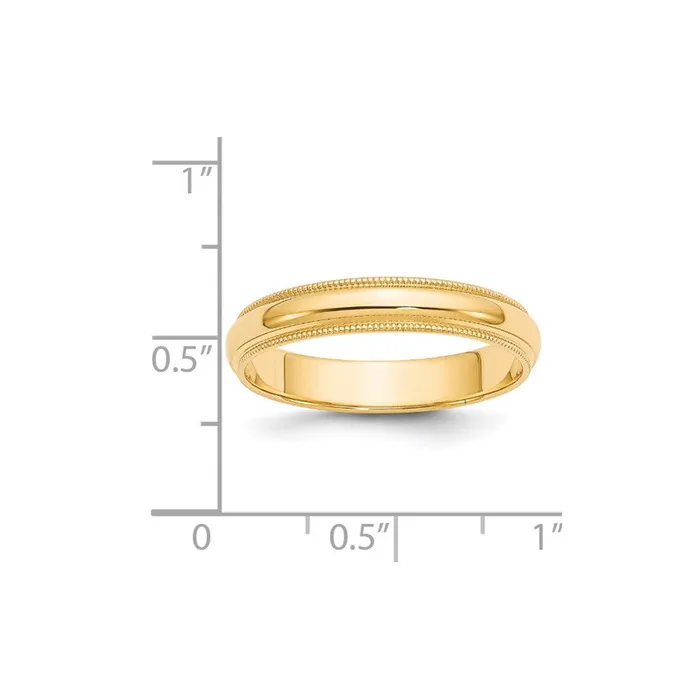 Goldia Rings Solid 10K Yellow Gold 4mm Milgrain HalfRound Wedding MensWomens Wedding Band Ring Size 75 Goldia Rings Solid 10K Yellow Gold 4mm Milgrain HalfRound Wedding MensWomens Wedding Band Ring Size 75