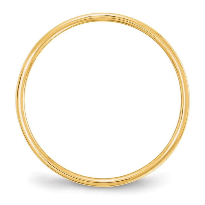 Goldia Rings Solid 10K Yellow Gold 5mm Light Weight Flat MensWomens Wedding Band Ring Size 75