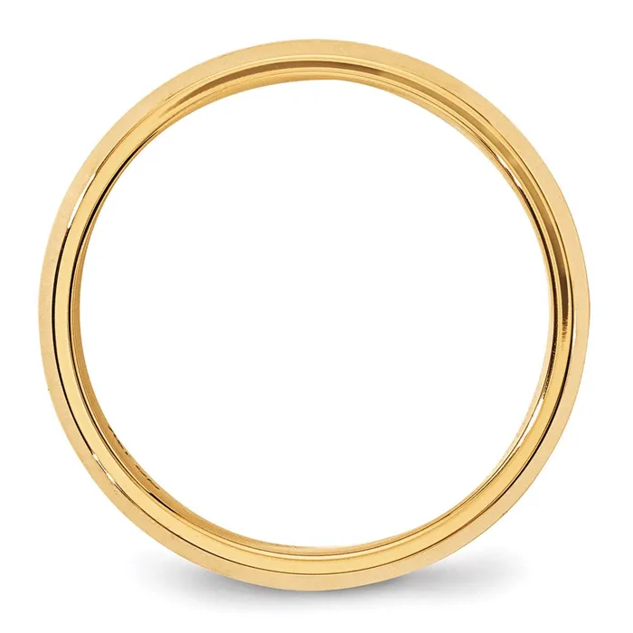 Goldia Rings Solid 10K Yellow Gold 6mm Bevel Edge Comfort Fit MensWomens Wedding Band Ring Size 13
