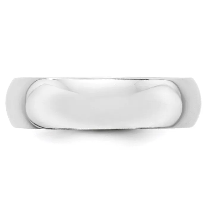 Goldia Rings Solid 10K Yellow Gold White Gold 6mm HalfRound MensWomens Wedding Band Ring Size 7