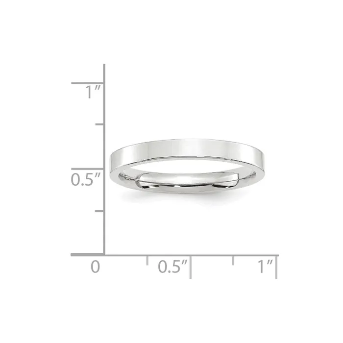 Goldia Rings Solid 14K White Gold 3mm Standard Flat Comfort Fit MensWomens Wedding Band Ring Size 8 Goldia Rings Solid 14K White Gold 3mm Standard Flat Comfort Fit MensWomens Wedding Band Ring Size 8