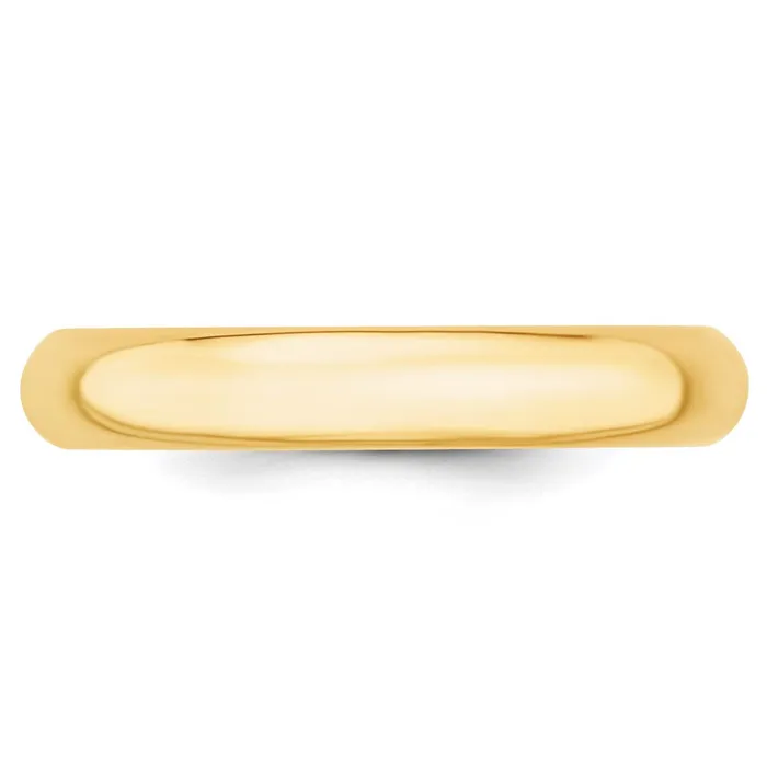 Goldia Rings Solid 14K Yellow Gold 4mm Comfort Fit MensWomens Wedding Band Ring Size 9