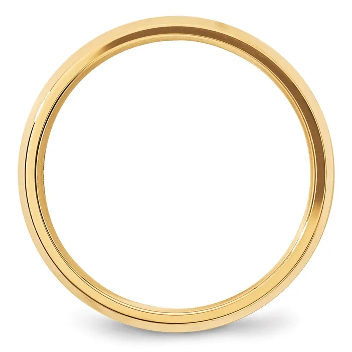 Goldia Rings Solid 14K Yellow Gold 5mm Bevel Edge Comfort Fit MensWomens Wedding Band Ring Size 6 Goldia Rings Solid 14K Yellow Gold 5mm Bevel Edge Comfort Fit MensWomens Wedding Band Ring Size 6