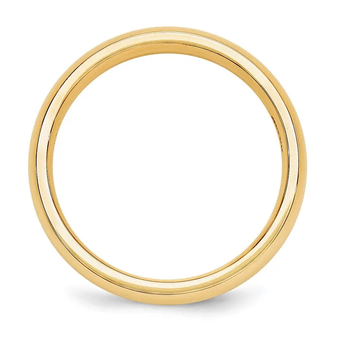 Goldia Rings Solid 14K Yellow Gold 5mm Comfort Fit MensWomens Wedding Band Ring Size 5