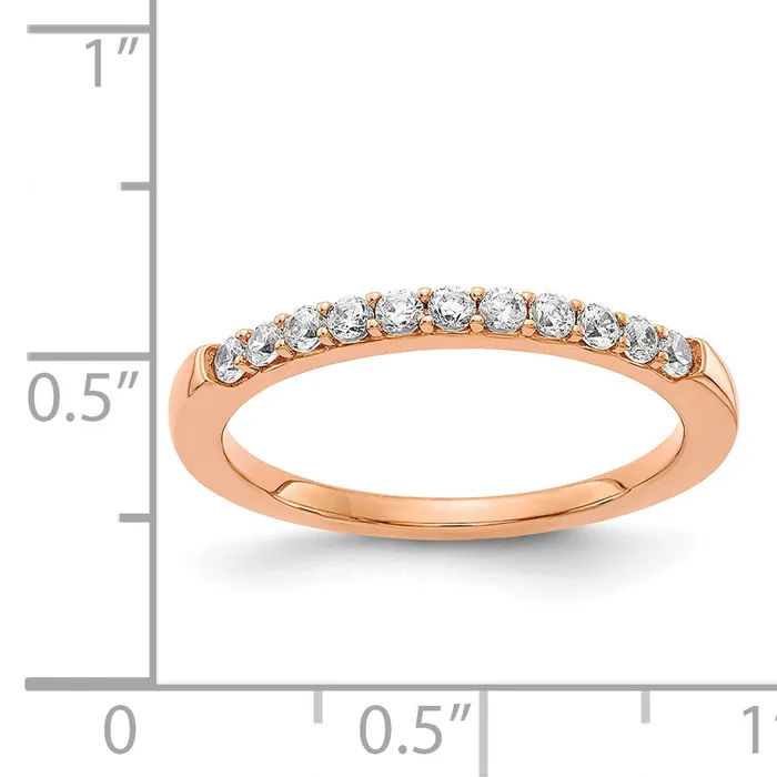 Goldia Rings Solid 14k Yellow Gold Simulated CZ Initial E Ring