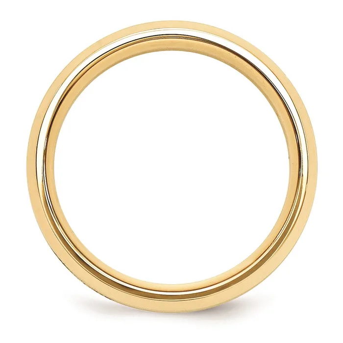 Goldia Rings Solid 14K Yellow Gold TwoTone 6mm Domed Size 6 Wedding MensWomens Wedding Band Ring Goldia Rings Solid 14K Yellow Gold TwoTone 6mm Domed Size 6 Wedding MensWomens Wedding Band Ring