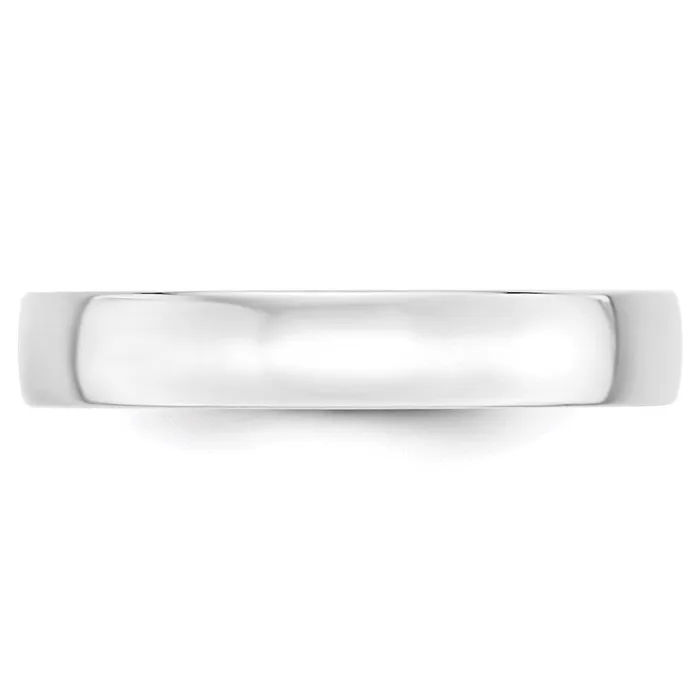 Goldia Rings Solid 18K White Gold 4mm Light Weight Comfort Fit MensWomens Wedding Band Ring Size 135