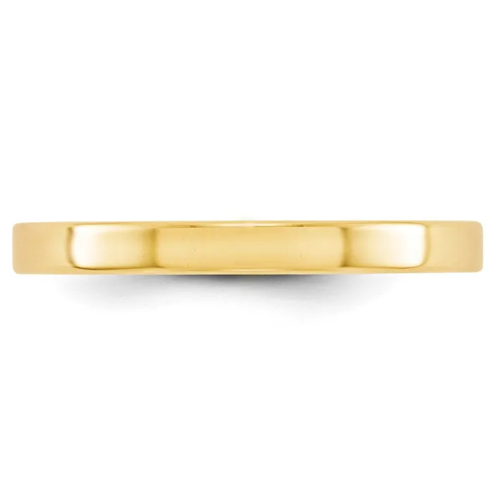 Goldia Rings Solid 18K Yellow Gold 25mm Light Weight Flat MensWomens Wedding Band Ring Size 85