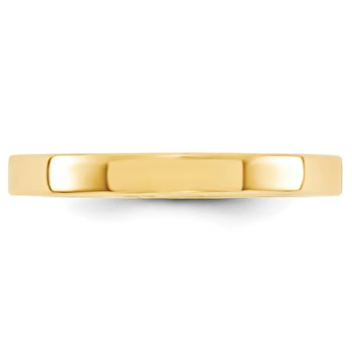 Goldia Rings Solid 18K Yellow Gold 3mm Standard Flat Comfort Fit MensWomens Wedding Band Ring Size 95