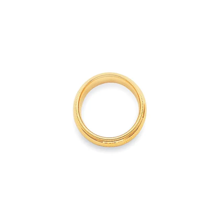 Goldia Rings Solid 18K Yellow Gold 4mm Milgrain Comfort Wedding MensWomens Wedding Band Ring Size 95