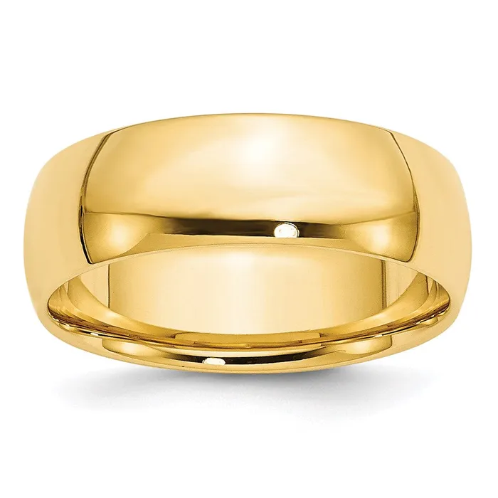 Goldia Rings Solid 18K Yellow Gold 7mm Light Weight Comfort Fit MensWomens Wedding Band Ring Size 12