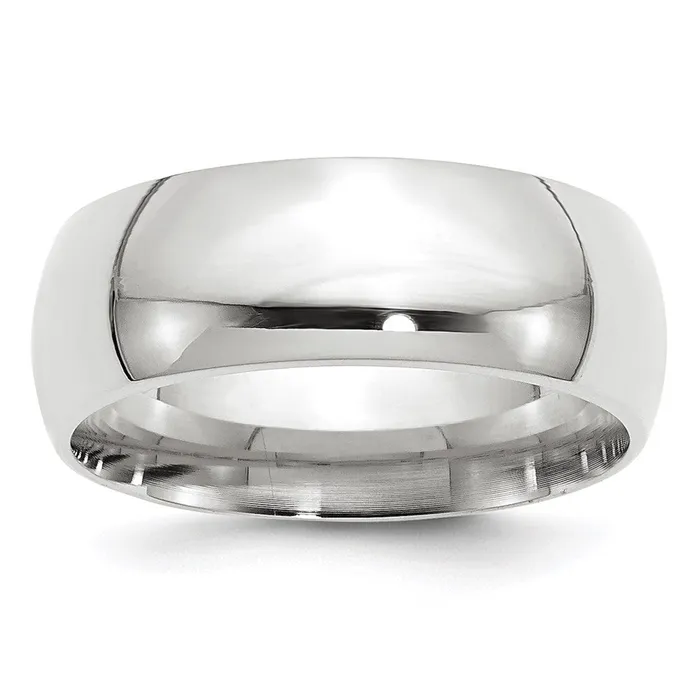 Goldia Rings Solid 18K Yellow Gold White Gold 8mm Comfort Fit MensWomens Wedding Band Ring Size 95