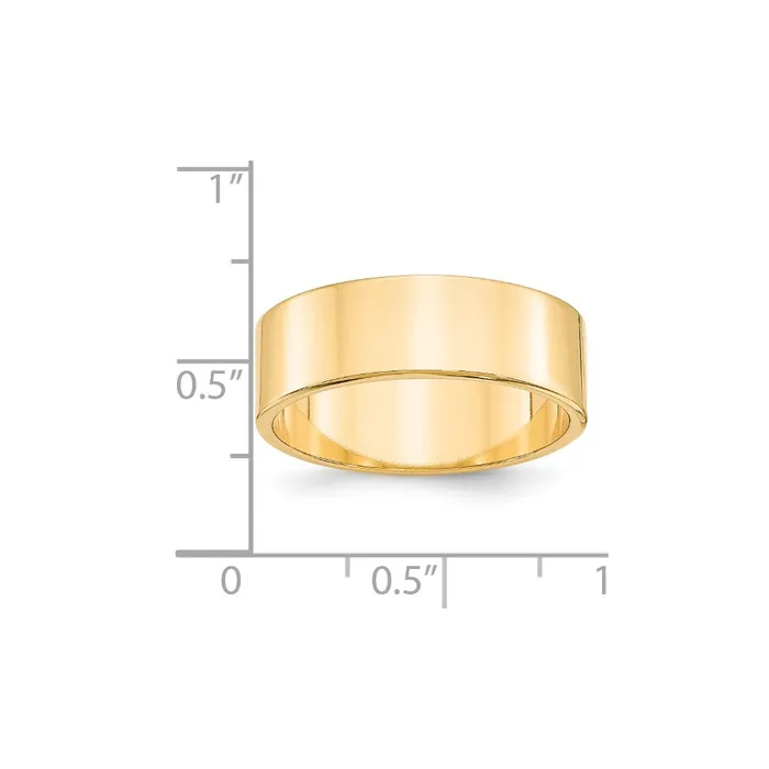 Goldia Solid 14K Yellow Gold 7mm Light Weight Flat MensWomens Wedding Band Ring Size 9 Rings Goldia Solid 14K Yellow Gold 7mm Light Weight Flat MensWomens Wedding Band Ring Size 9 Rings