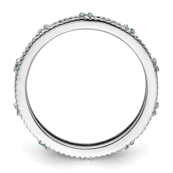 Goldia Sterling Silver Stackable Expressions Blue Topaz Ring Rings