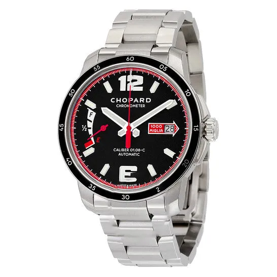 JMS always Bracelets Original Chopard Millie Miglia GTS Automatic Black Dial Silver Stainless Steel Mens Watch 1585663001