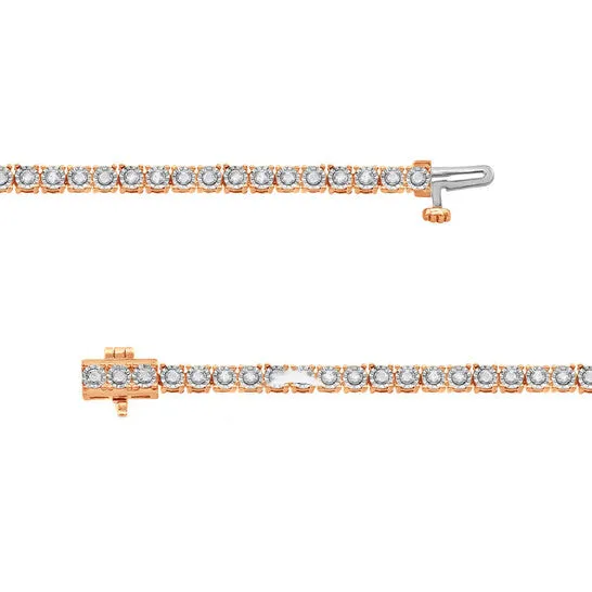 JMS always Bracelets Original Diamond Muse 12 Carat Diamond Prong Set Rose Gold Rhodium Over Sterling Silver Diamond Tennis Bracelet Diamond Quality IJI2I3 JMS always Bracelets Original Diamond Muse 12 Carat Diamond Prong Set Rose Gold Rhodium Over Sterling Silver Diamond Tennis Bracelet Diamond Quality IJI2I3