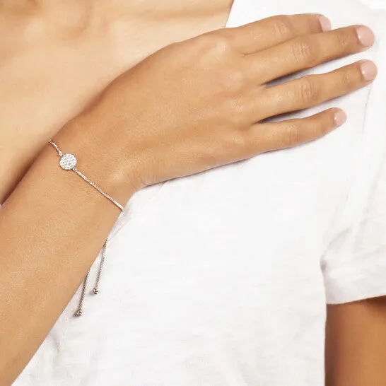 JMS always Bracelets Original Elegant Confetti Womens 18K White Gold Plated CZ Simulated Diamond Circle Adjustable Bolo Bracelet JMS always Bracelets Original Elegant Confetti Womens 18K White Gold Plated CZ Simulated Diamond Circle Adjustable Bolo Bracelet