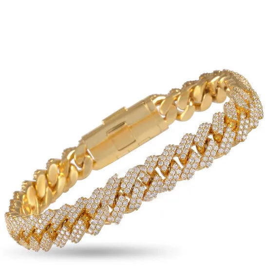 JMS always Bracelets Original LB Exclusive 14K Yellow Gold 894 ct Diamond Cuban Link Bracelet JMS always Bracelets Original LB Exclusive 14K Yellow Gold 894 ct Diamond Cuban Link Bracelet