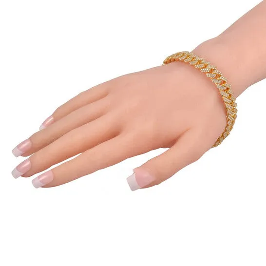 JMS always Bracelets Original LB Exclusive 14K Yellow Gold 894 ct Diamond Cuban Link Bracelet JMS always Bracelets Original LB Exclusive 14K Yellow Gold 894 ct Diamond Cuban Link Bracelet