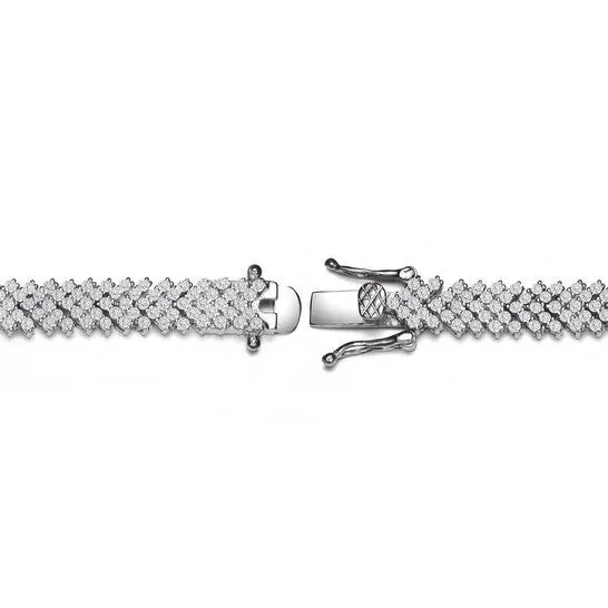 JMS always Bracelets Original Megan Walford Sterling Silver Clear Cubic Zirconia Cluster Arrow Tennis Bracelet JMS always Bracelets Original Megan Walford Sterling Silver Clear Cubic Zirconia Cluster Arrow Tennis Bracelet