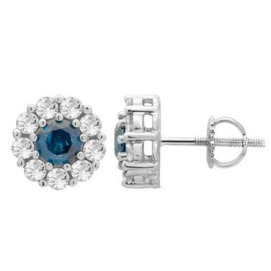 JMS always Earrings Original Diamond Muse 150 cttw 14KT White Gold Round Diamond Stud Earrings for Women JMS always Earrings Original Diamond Muse 150 cttw 14KT White Gold Round Diamond Stud Earrings for Women