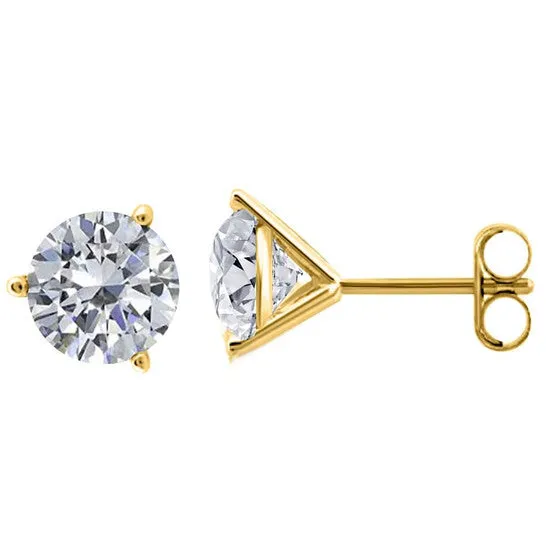 JMS always Earrings Original Maulijewels IGL Certified 125 Carat Natural Diamond 3 Prong Set Martini Stud Earrings For Women In 14K Yellow Gold With Secure Push Backs JMS always Earrings Original Maulijewels IGL Certified 125 Carat Natural Diamond 3 Prong Set Martini Stud Earrings For Women In 14K Yellow Gold With Secure Push Backs