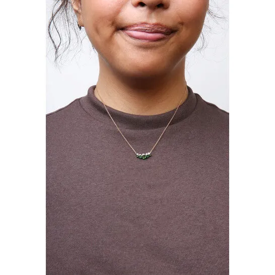 JMS always Necklaces Original 18K Rose Gold 34 Cttw Pave Diamonds and Graduated Green Tsavorite Gemstone Curved Bar Choker Necklace GH SI1SI2 JMS always Necklaces Original 18K Rose Gold 34 Cttw Pave Diamonds and Graduated Green Tsavorite Gemstone Curved Bar Choker Necklace GH SI1SI2
