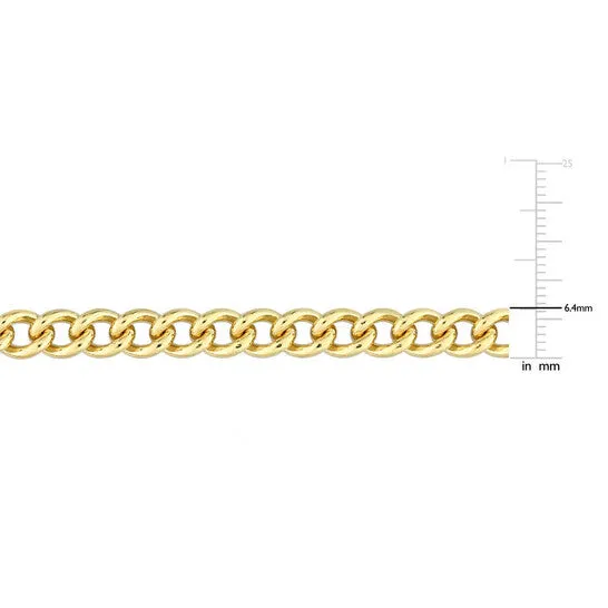 JMS always Necklaces Original AMOUR 65mm Curb Link Chain Necklace In Yellow Plated Sterling Silver 20 In JMS always Necklaces Original AMOUR 65mm Curb Link Chain Necklace In Yellow Plated Sterling Silver 20 In
