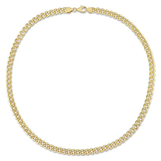 JMS always Necklaces Original AMOUR 65mm Curb Link Chain Necklace In Yellow Plated Sterling Silver 20 In JMS always Necklaces Original AMOUR 65mm Curb Link Chain Necklace In Yellow Plated Sterling Silver 20 In