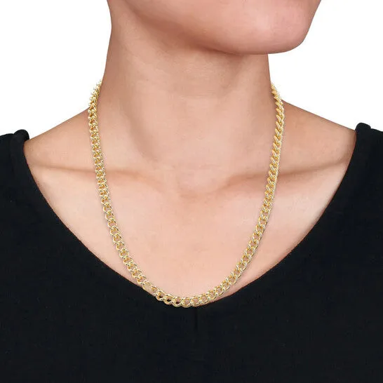JMS always Necklaces Original AMOUR 65mm Curb Link Chain Necklace In Yellow Plated Sterling Silver 20 In JMS always Necklaces Original AMOUR 65mm Curb Link Chain Necklace In Yellow Plated Sterling Silver 20 In