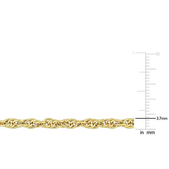 JMS always Original AMOUR 37mm Singapore Chain Necklace In Yellow Plated Sterling Silver 24 In Necklaces JMS always Original AMOUR 37mm Singapore Chain Necklace In Yellow Plated Sterling Silver 24 In Necklaces
