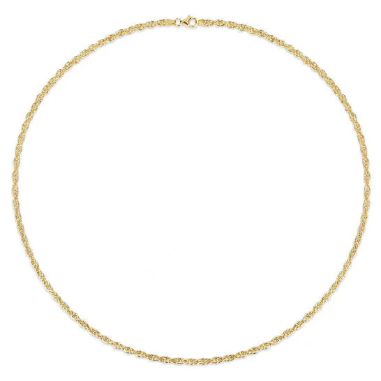 JMS always Original AMOUR 37mm Singapore Chain Necklace In Yellow Plated Sterling Silver 24 In Necklaces JMS always Original AMOUR 37mm Singapore Chain Necklace In Yellow Plated Sterling Silver 24 In Necklaces