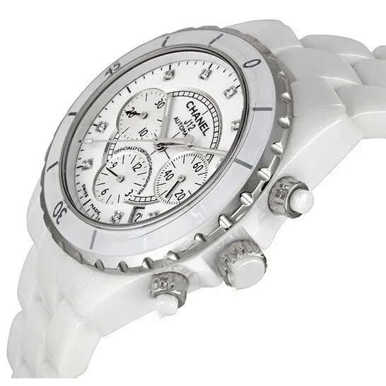 JMS always Original Chanel J12 White Ceramic Diamond Dial Chronograph Unisex Watch H2009 Watches JMS always Original Chanel J12 White Ceramic Diamond Dial Chronograph Unisex Watch H2009 Watches