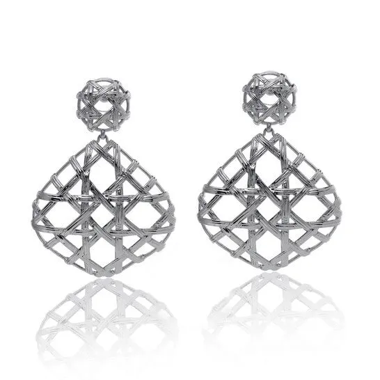 JMS always Original Kendra Scott Natalie Rhodium Plated Statement Earrings 4217718117 Earrings JMS always Original Kendra Scott Natalie Rhodium Plated Statement Earrings 4217718117 Earrings