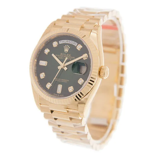 JMS always Original Rolex DayDate President Automatic Chronometer Green Ombre Diamond Ladies Watch 1282380069 Watches